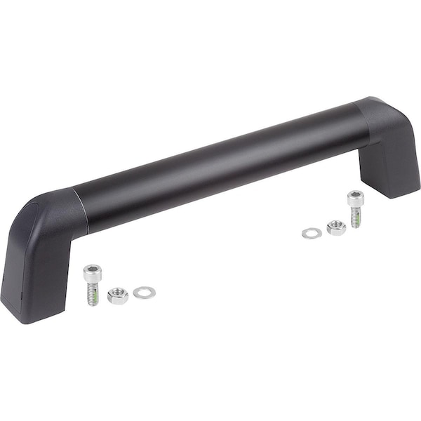 Tubular Handle Bighand, A=400, L=433, 4 Aluminum Black Anodized, Comp: Plastic Comp:Black Ral7021,